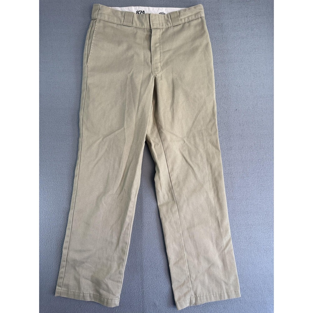 Dickies 874 Pants Mens 31x30 Beige Classic Fit Canvas Chino Straight Workwear